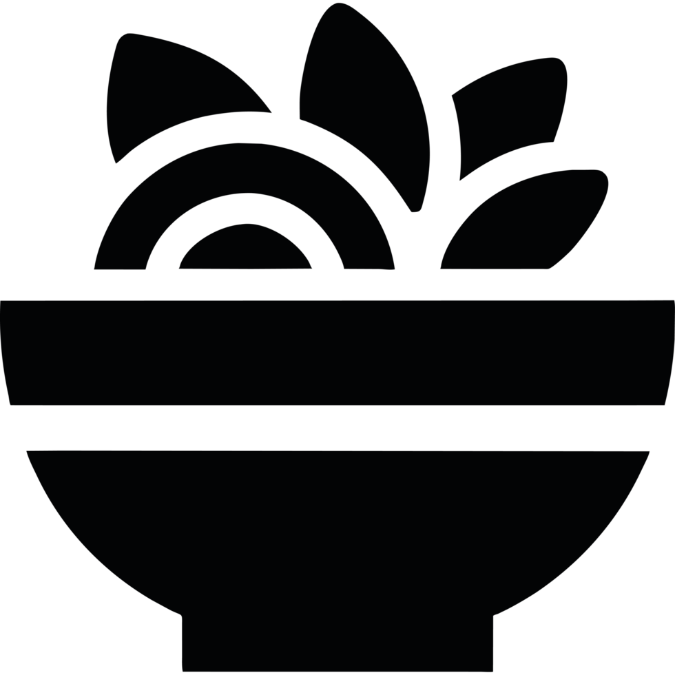 Bowl with food icon isolated png