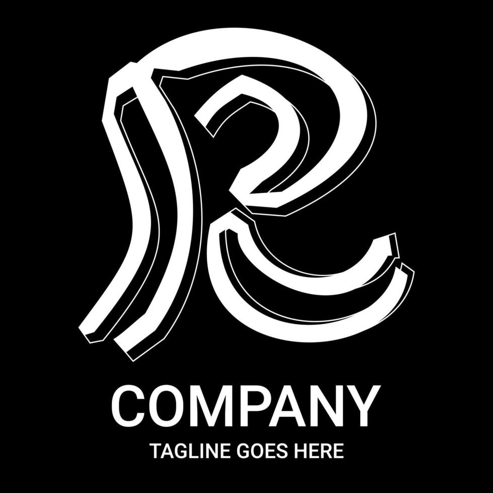 Letter R logo design, for company, t-shirts, etc. 3d letter R logo. Simple and sporty letter logo design. vector