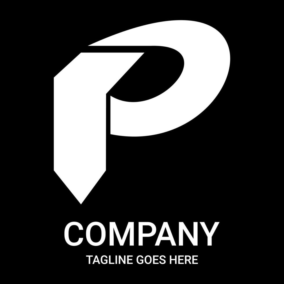 Letter P logo design, for company, sticker, t-shirts, etc. Simple and sporty letter logo design. vector
