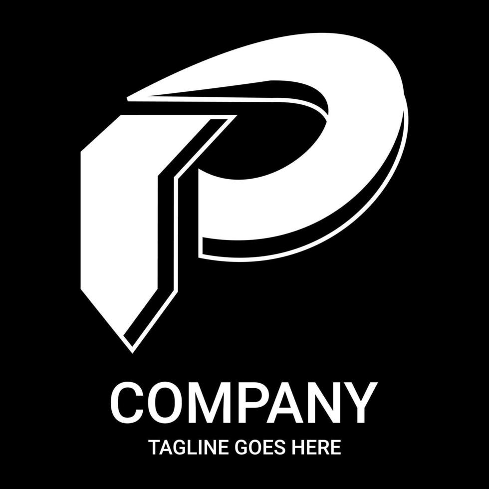 Letter P logo design, for company, stickers, t-shirts, etc. 3D letter P logo. Simple and sporty letter logo design. vector