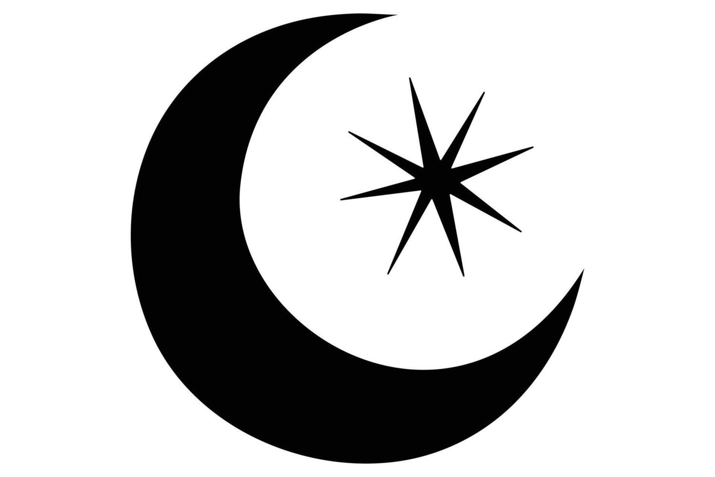 Abstract moon design crescent shape art vector
