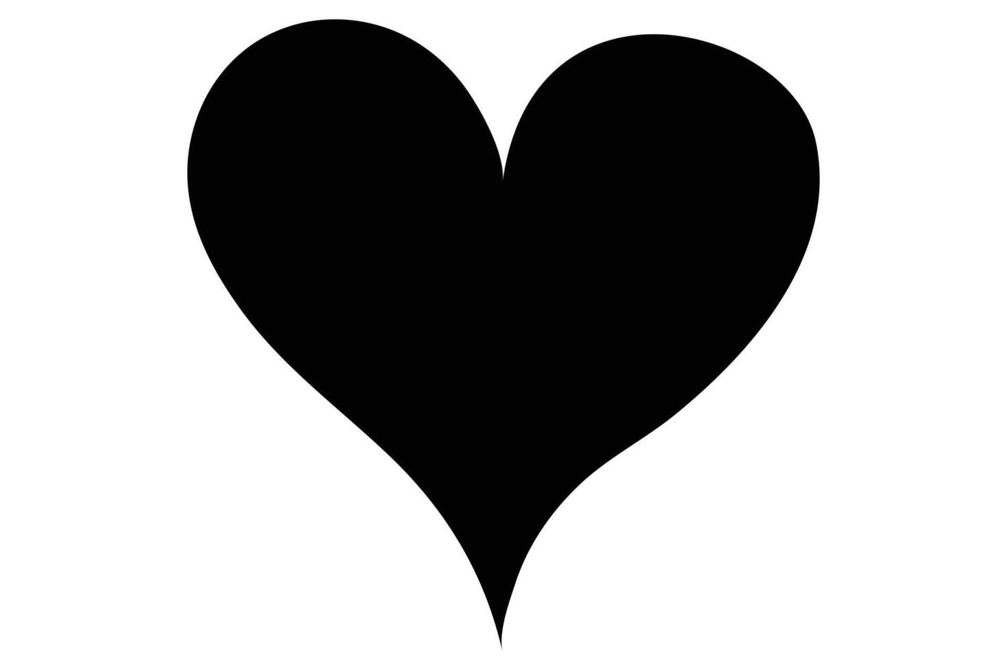 Simple heart crescent icon clean outline silhouette vector