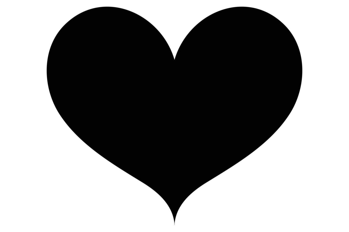 Crescent heart silhouette clean modern art vector