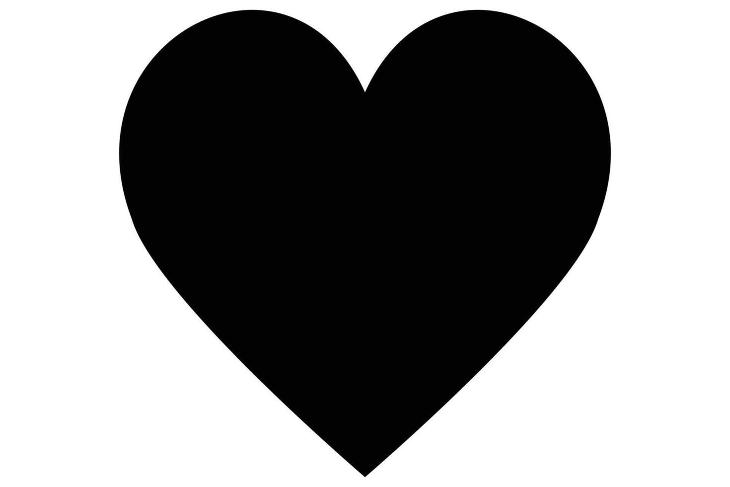 Heart outline crescent icon modern silhouette illustration vector