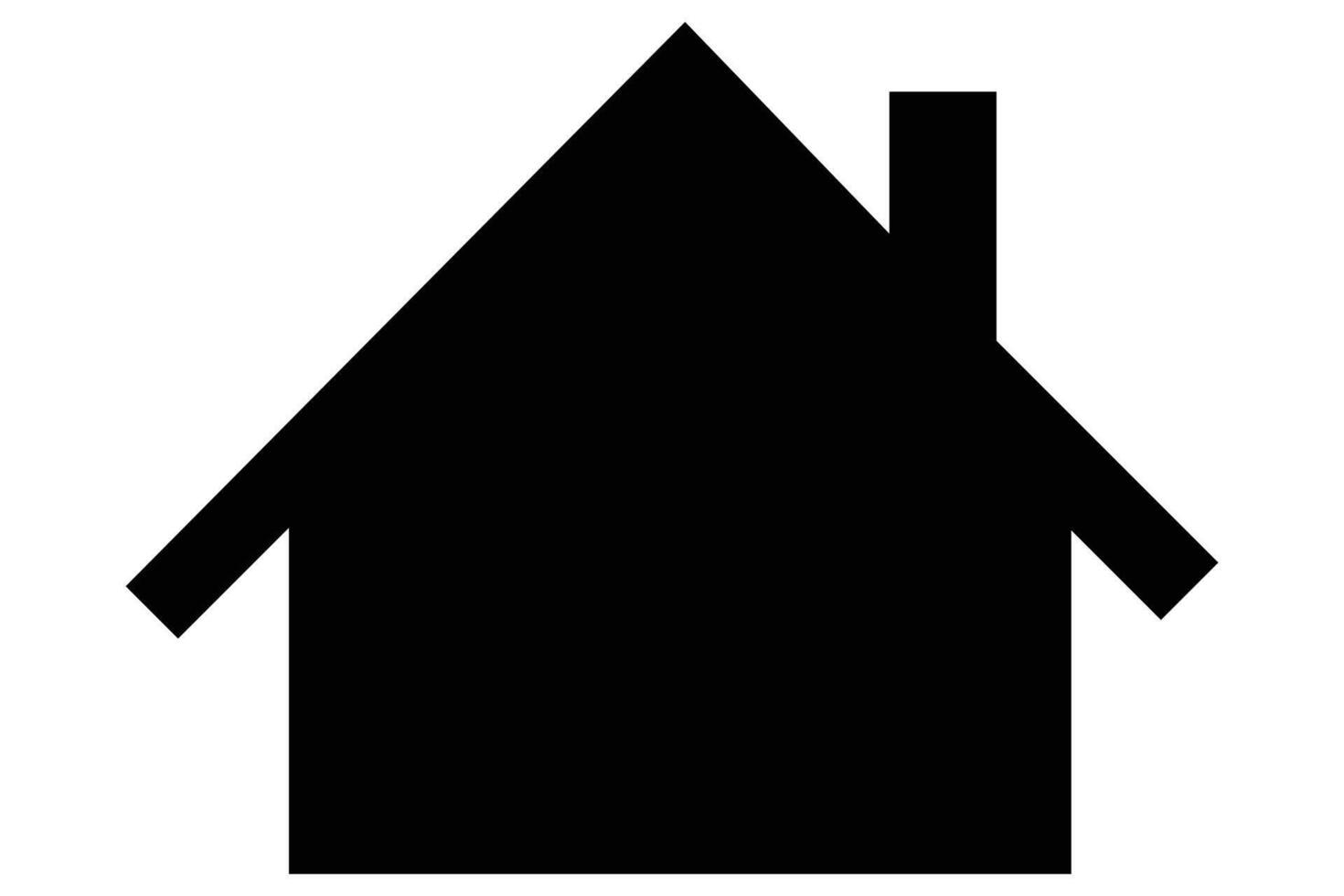 Minimalist house icon silhouette design art vector