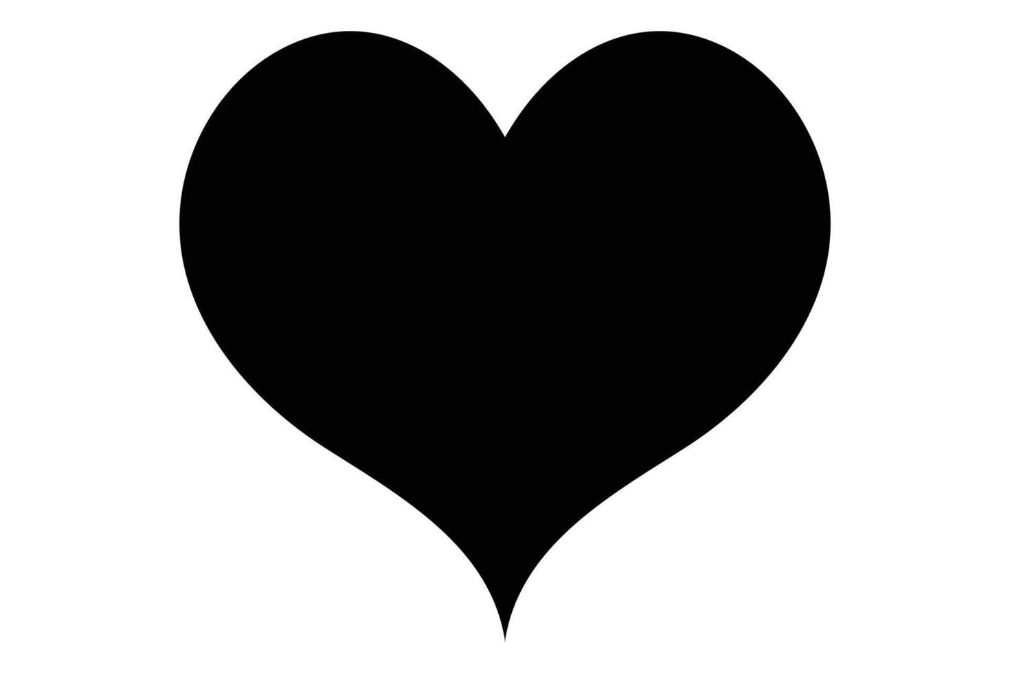 Heart icon crescent style minimalist art vector