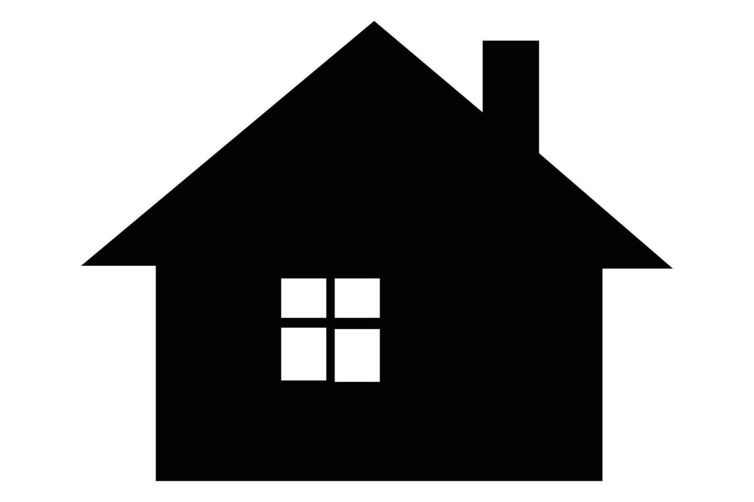 Abstract house silhouette icon clean drawing vector