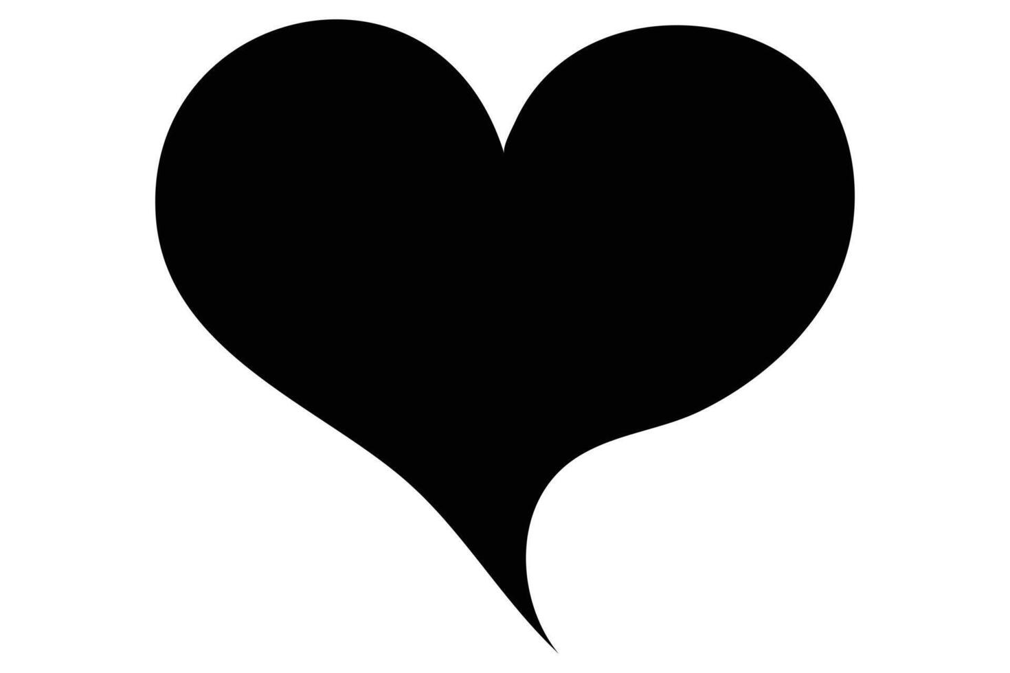 Heart crescent icon minimalist silhouette design vector