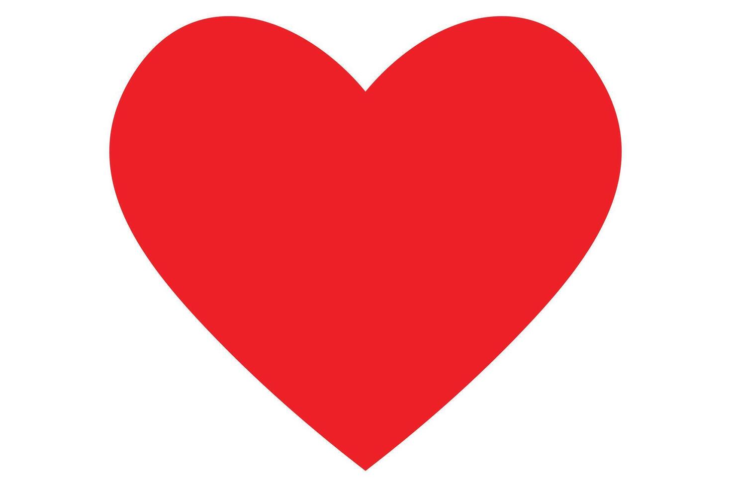 Simple crescent heart shape icon modern art vector