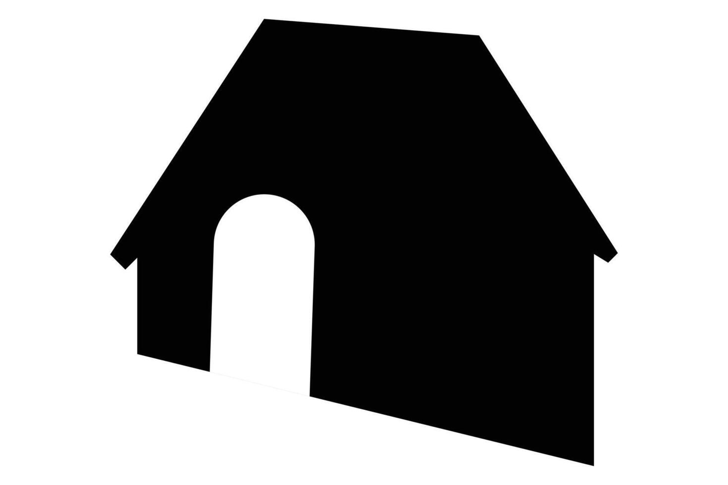 House icon silhouette clean and minimal art vector