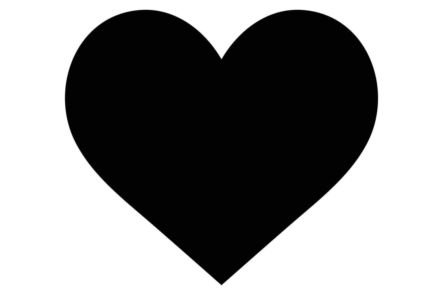 Abstract heart crescent icon clean illustration vector