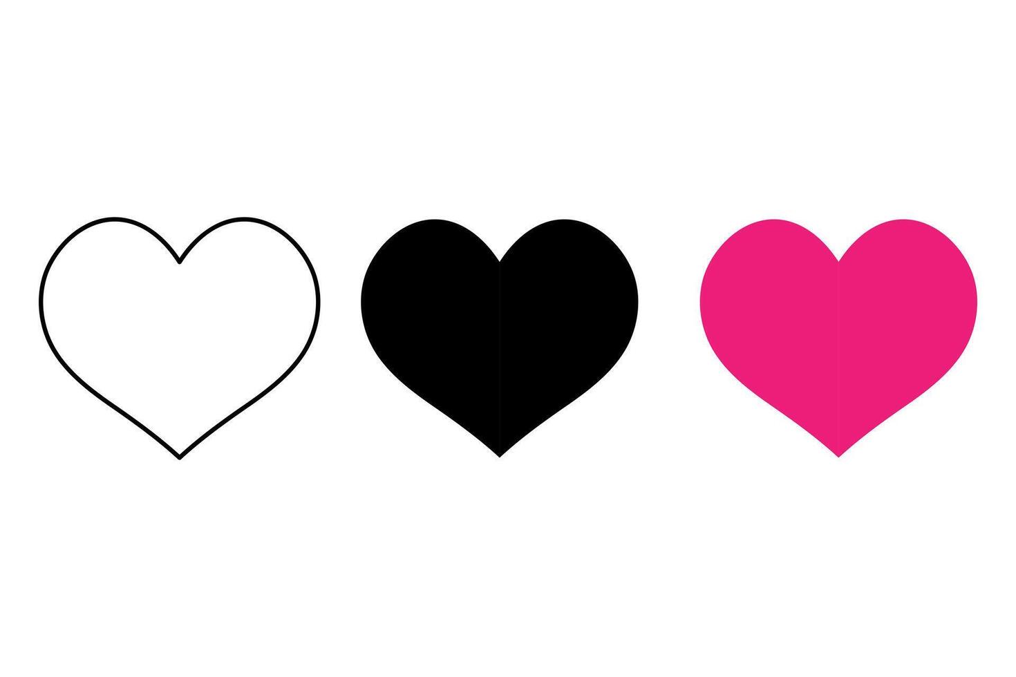 Abstract heart shape icon silhouette art vector