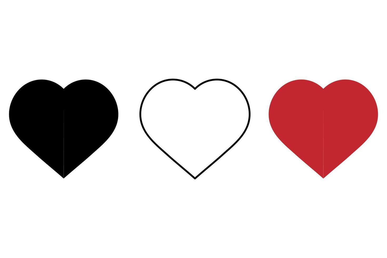 Heart shape silhouette clipart clean and simple vector