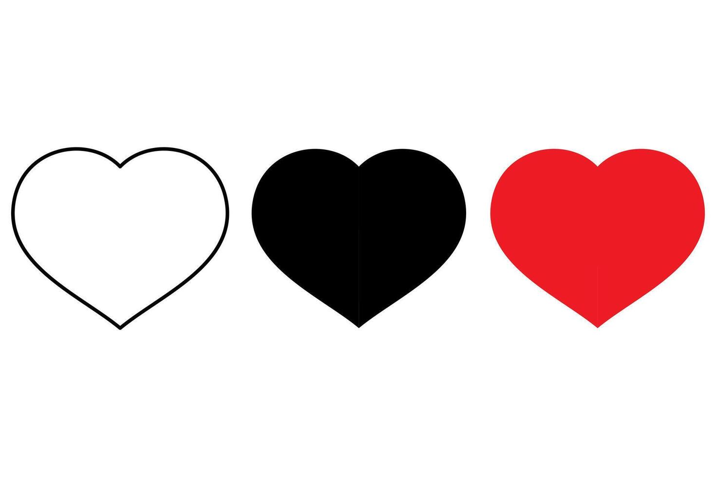 Modern heart icon silhouette design illustration vector
