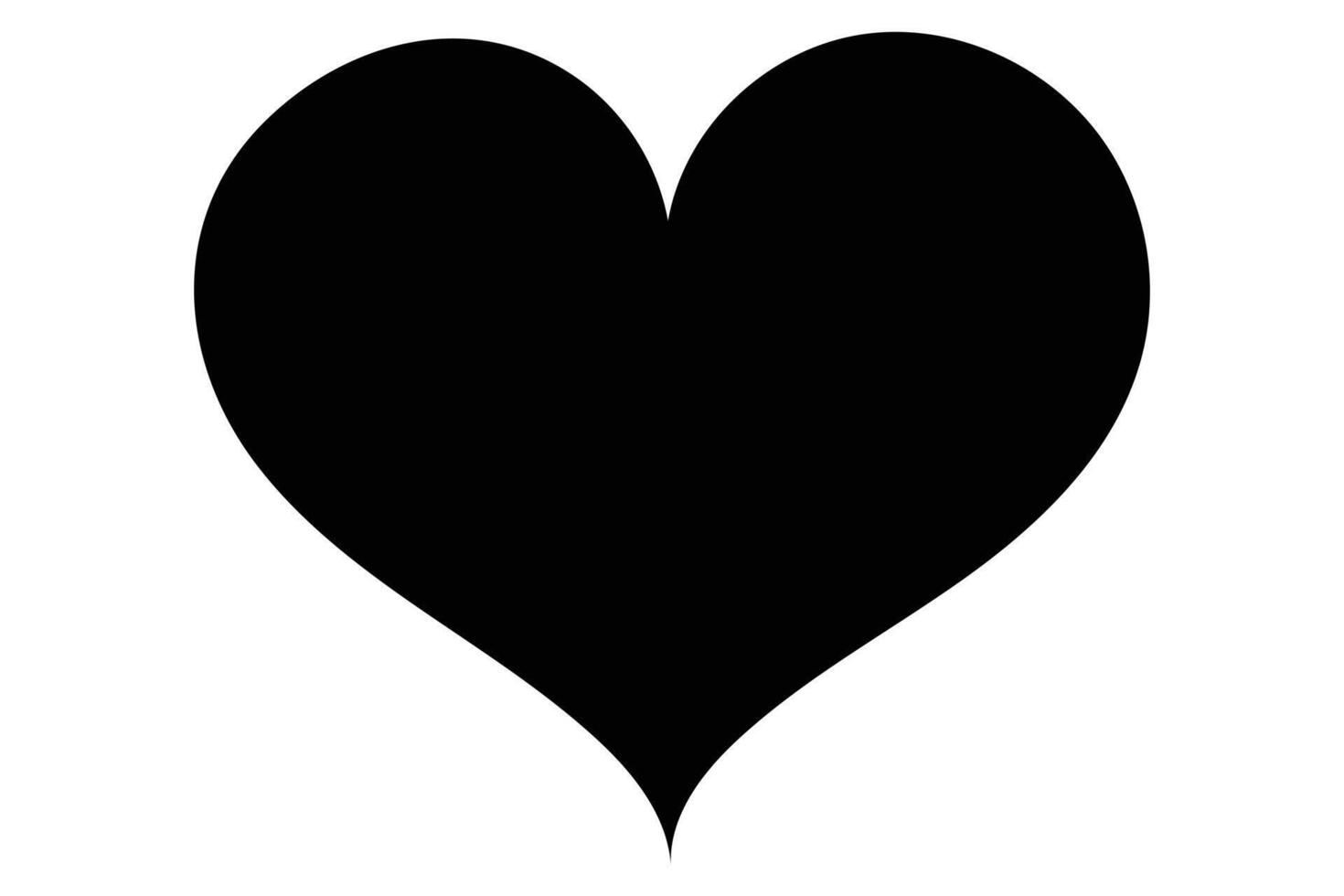 Modern crescent heart silhouette abstract art vector