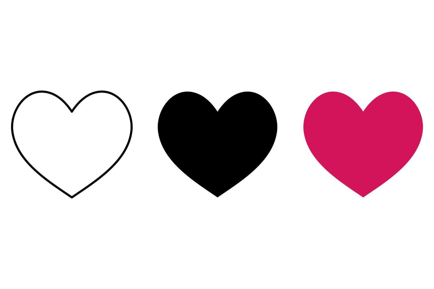 Heart silhouette icon modern illustration vector