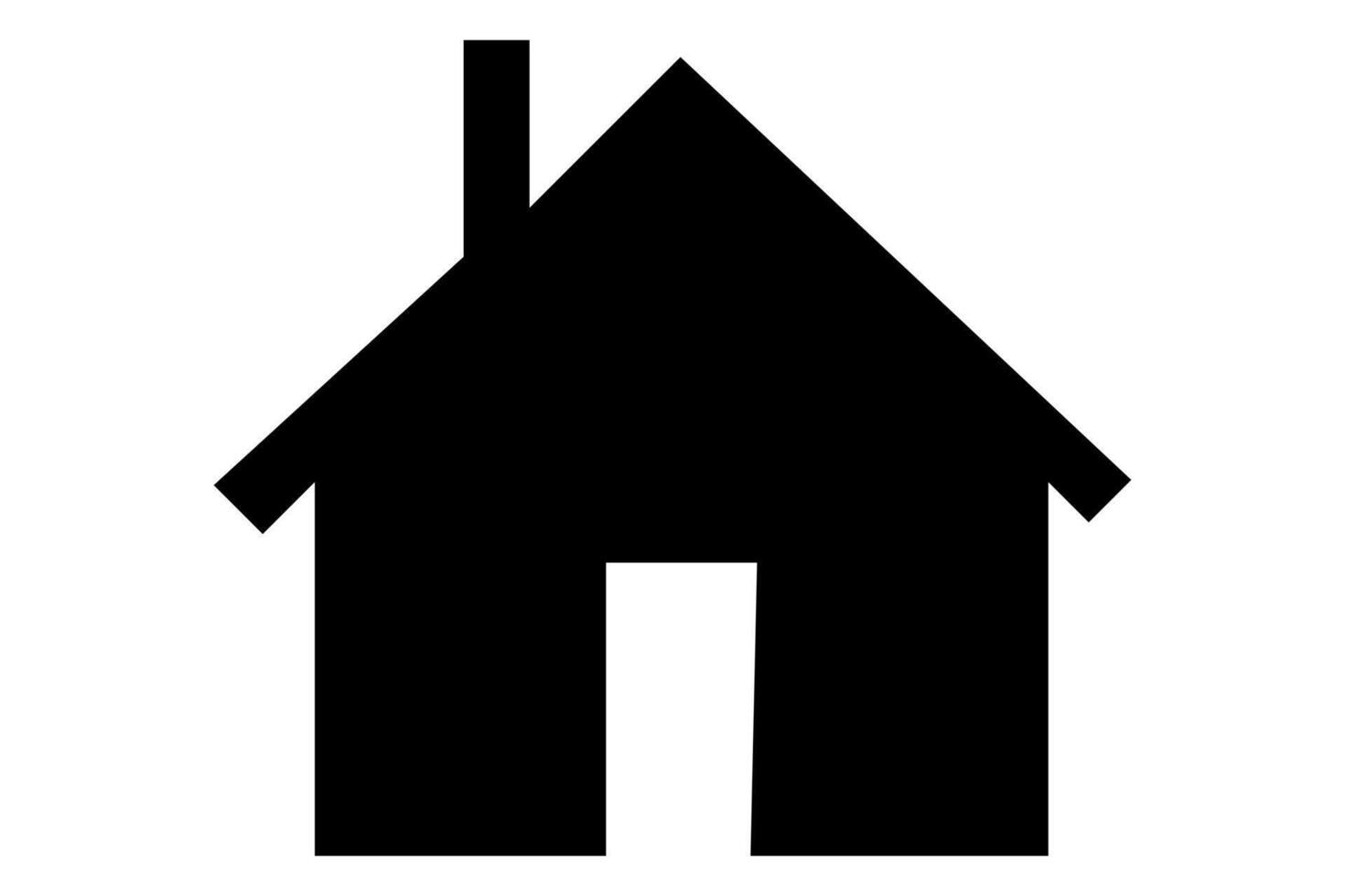 Minimalist house silhouette design clean art vector