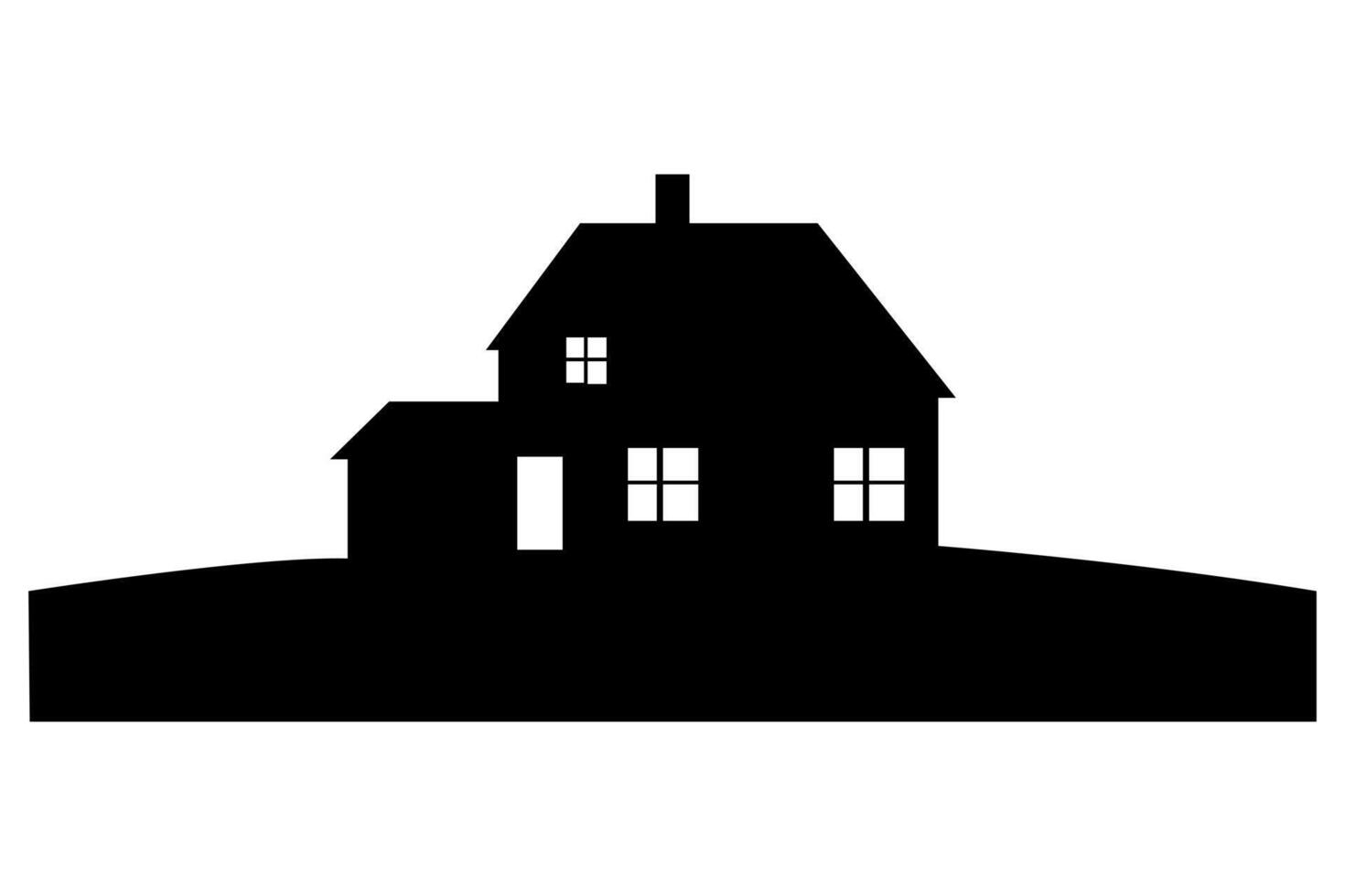 Elegant house silhouette illustration minimal style vector