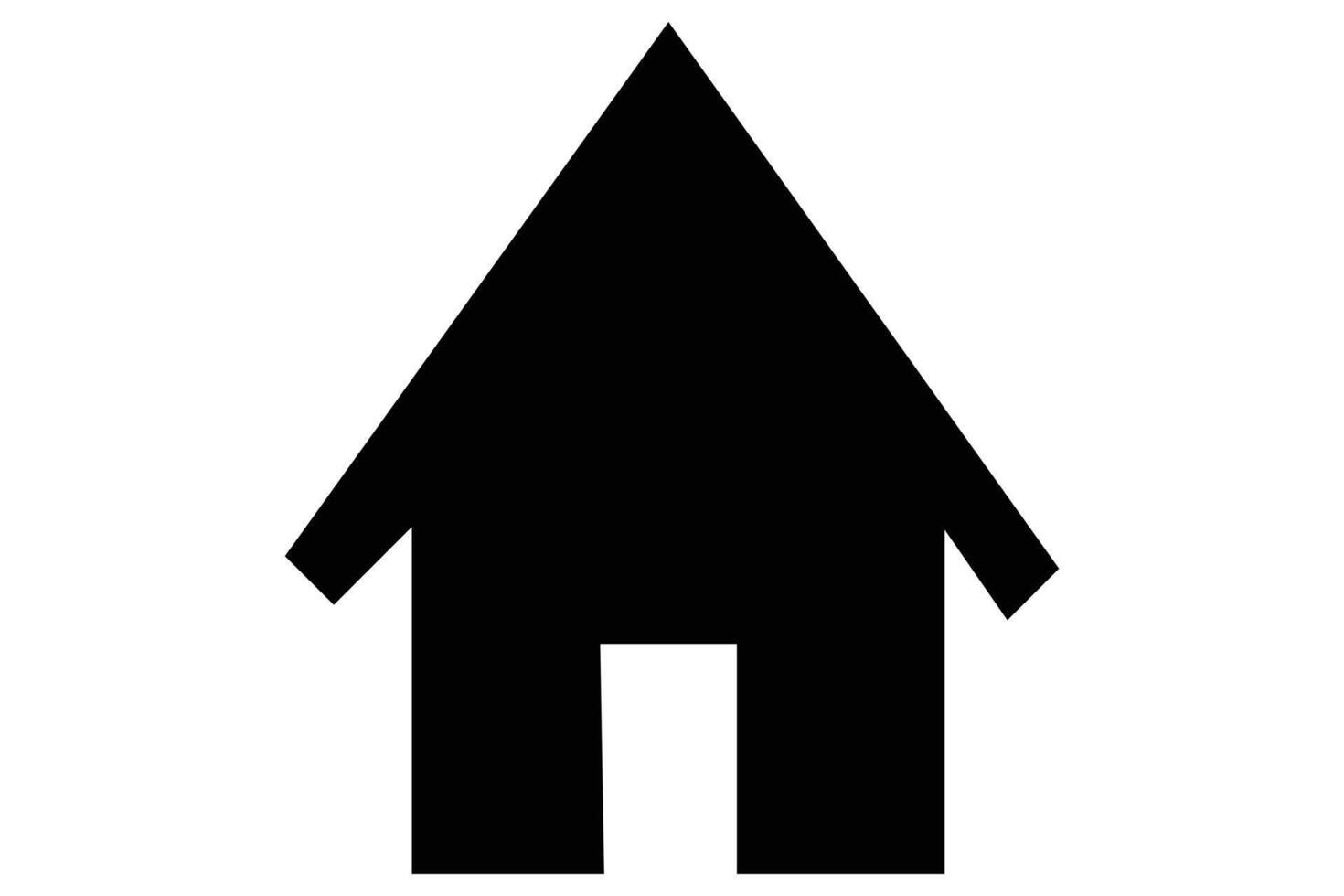 Contemporary house icon simple silhouette design vector