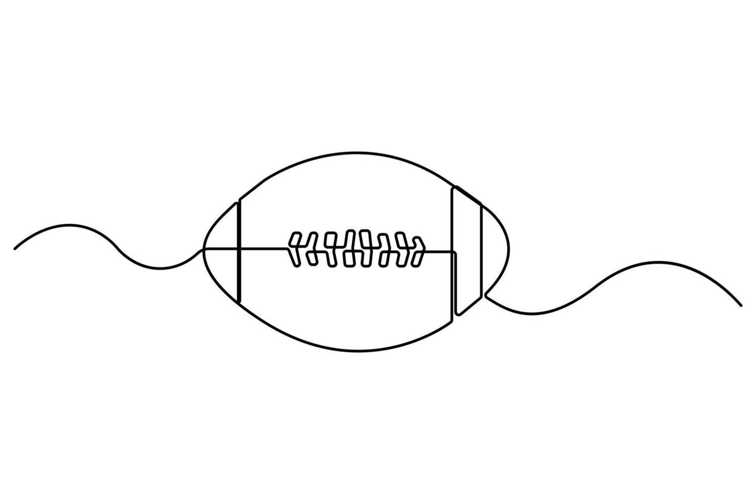 Abstract football sketch continuous line design vector