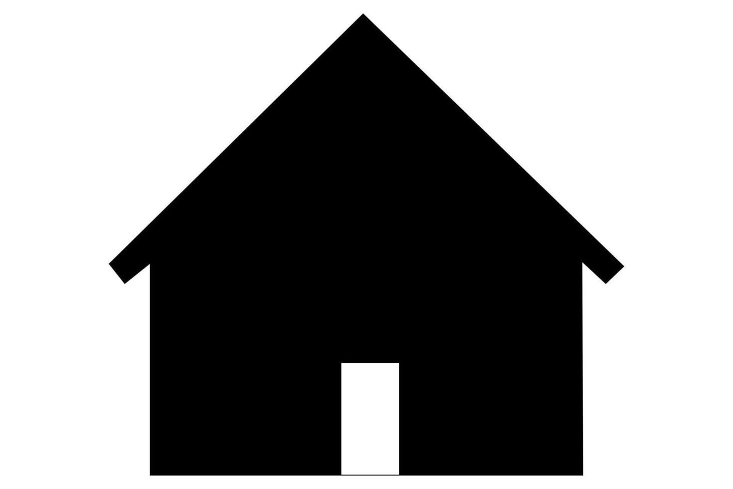 House crescent icon silhouette minimalist design vector