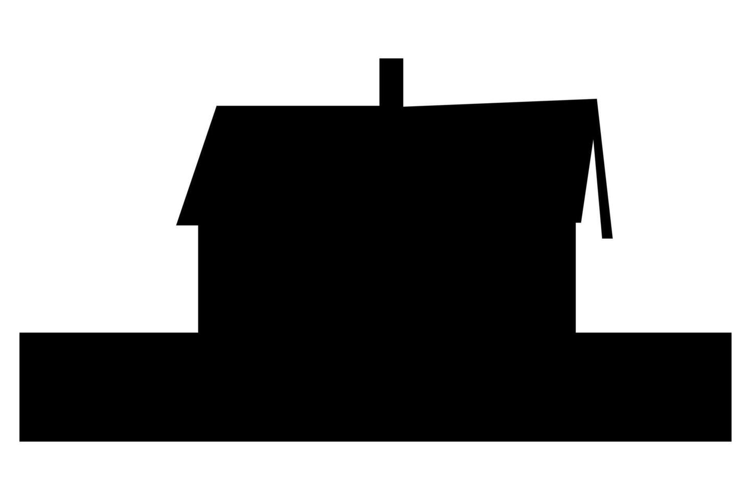 Stylish house silhouette icon graphic vector
