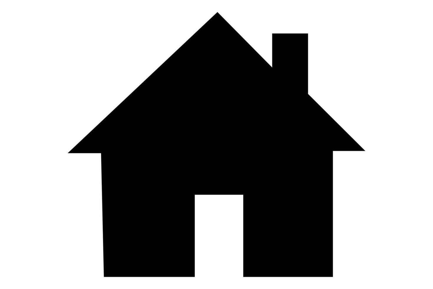 Minimal house silhouette icon for branding vector