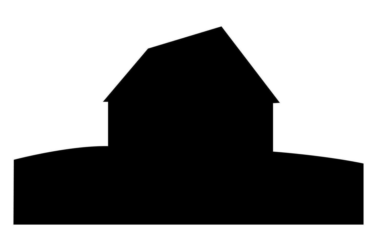 Elegant house icon with crescent silhouette illustration vector