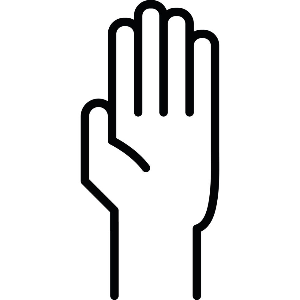 Hand with a finger up isolated design png