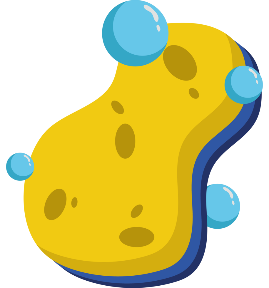 A sponge with bubbles on it icon isolated png