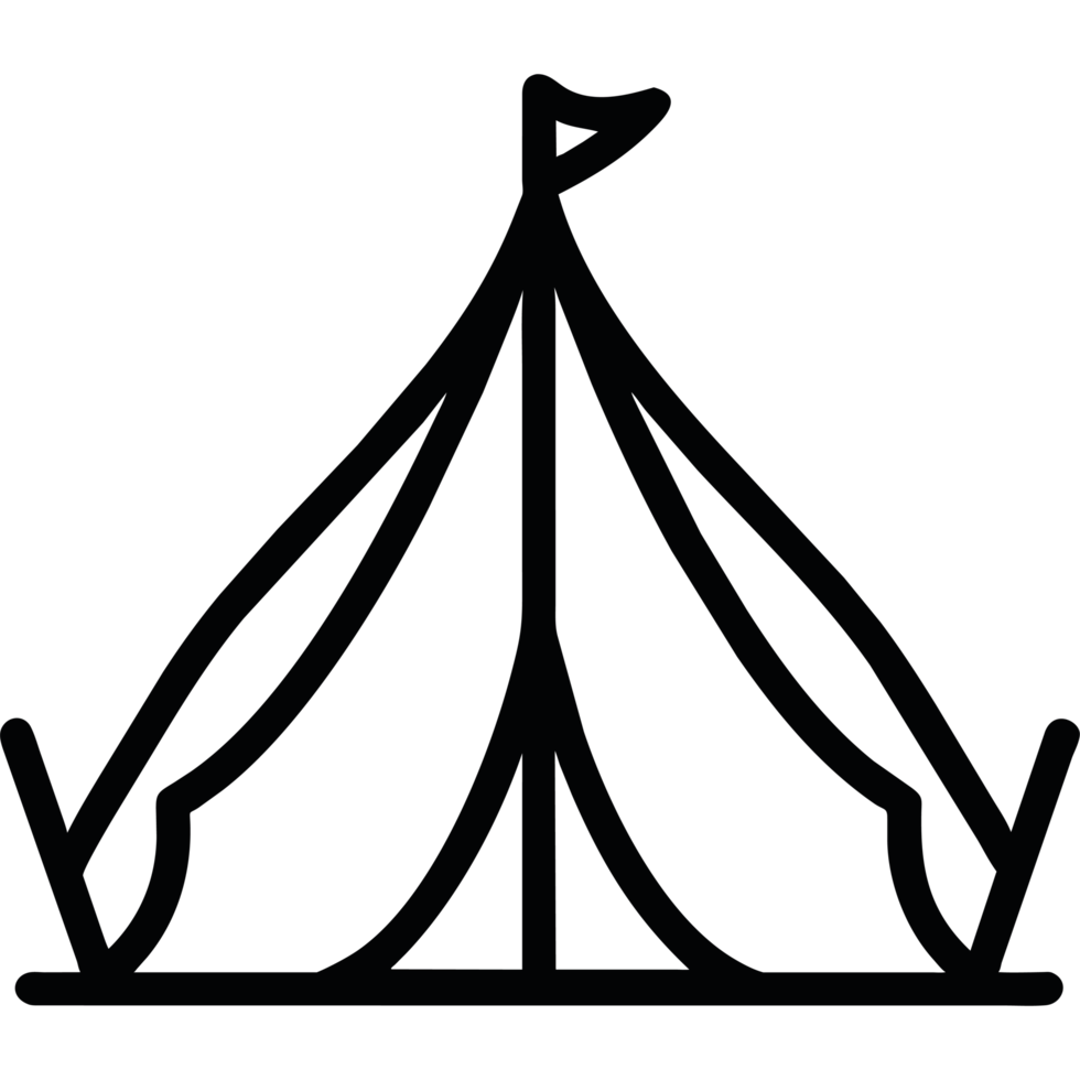 A tent icon isolated png
