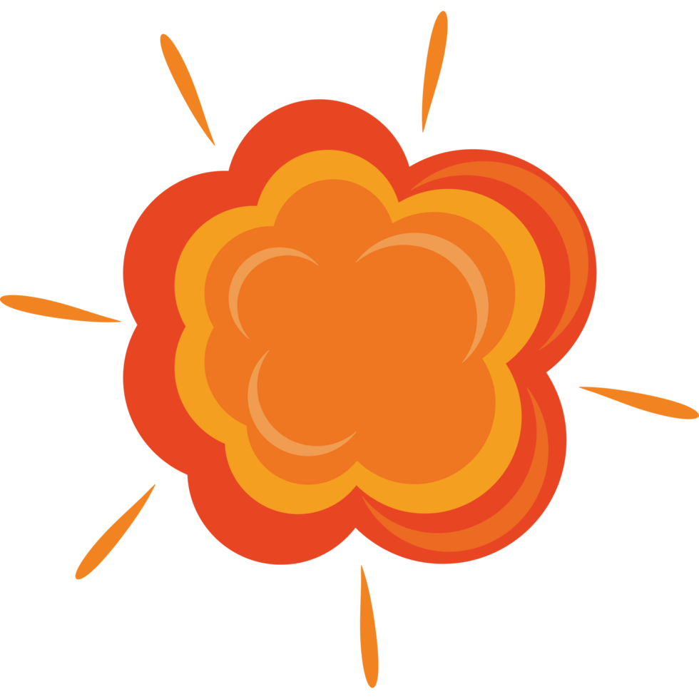 explosion effect bomb design icon isolated png