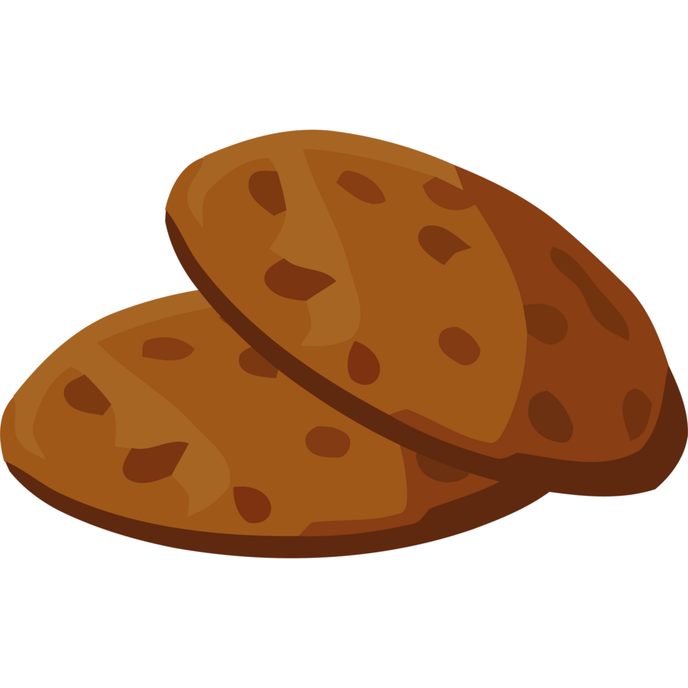Two cookies icon isolated png