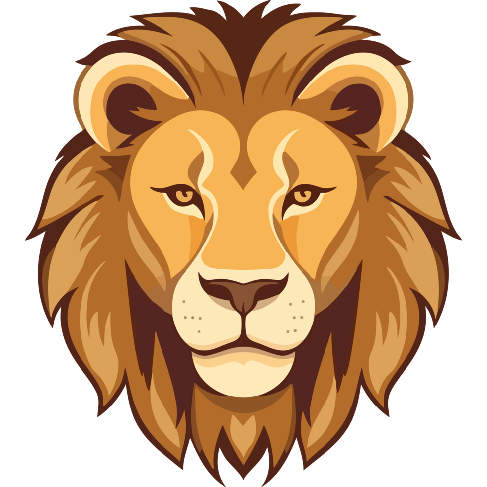 Lion head illustration isolated png