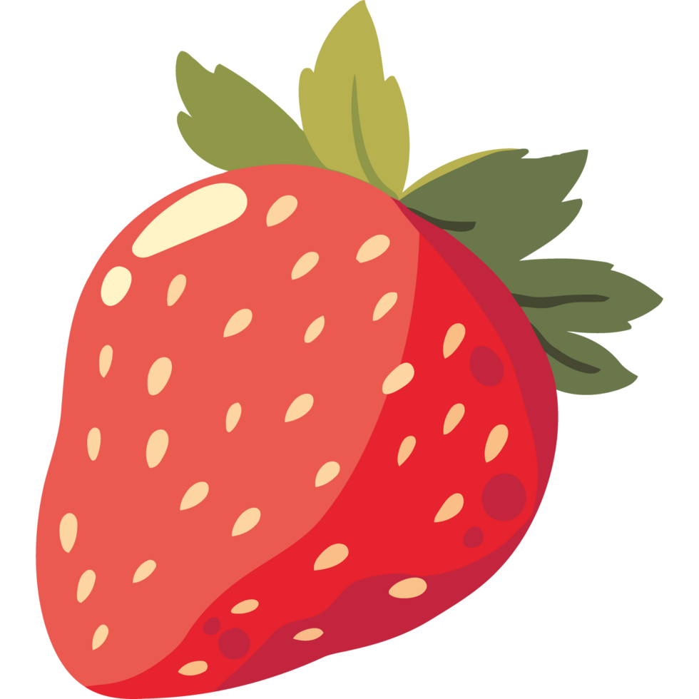 strawberry fresh fruit icon isolated png