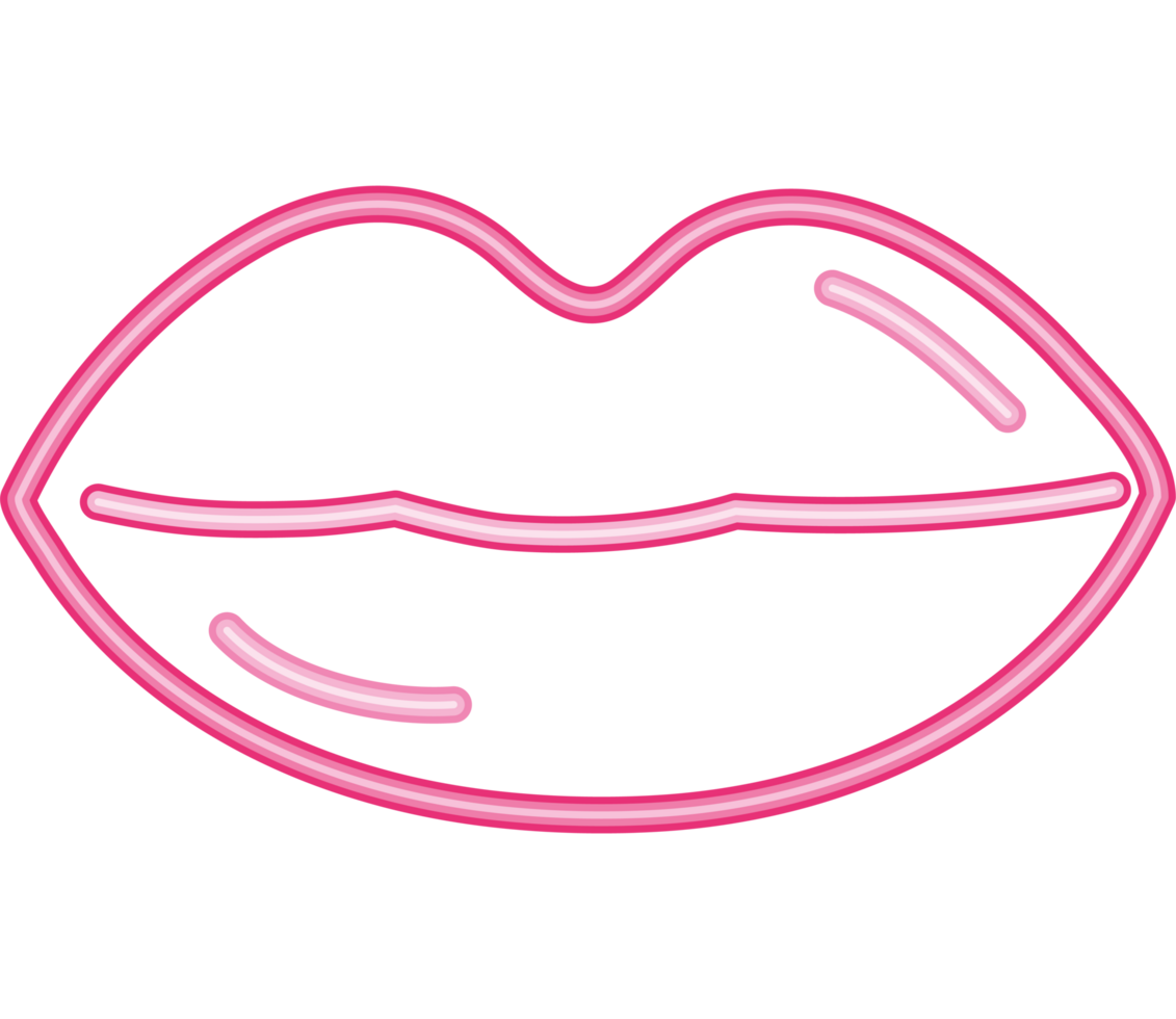 neon lips sign icon isolated png