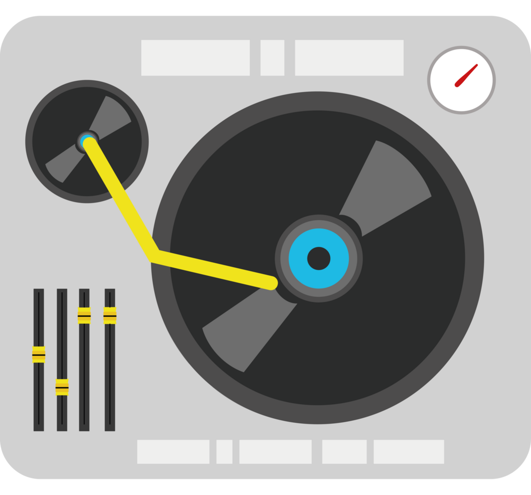 dj music mixer isolated illustration png