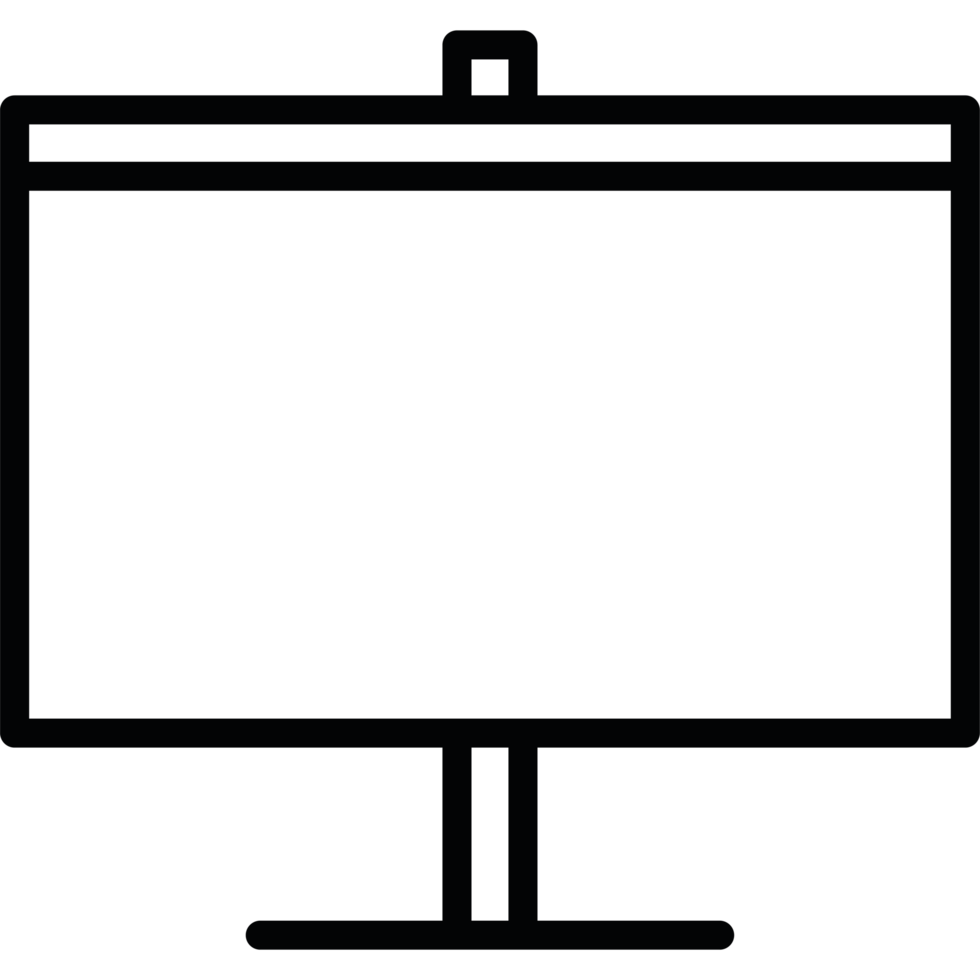 Computer monitor icon isolated png