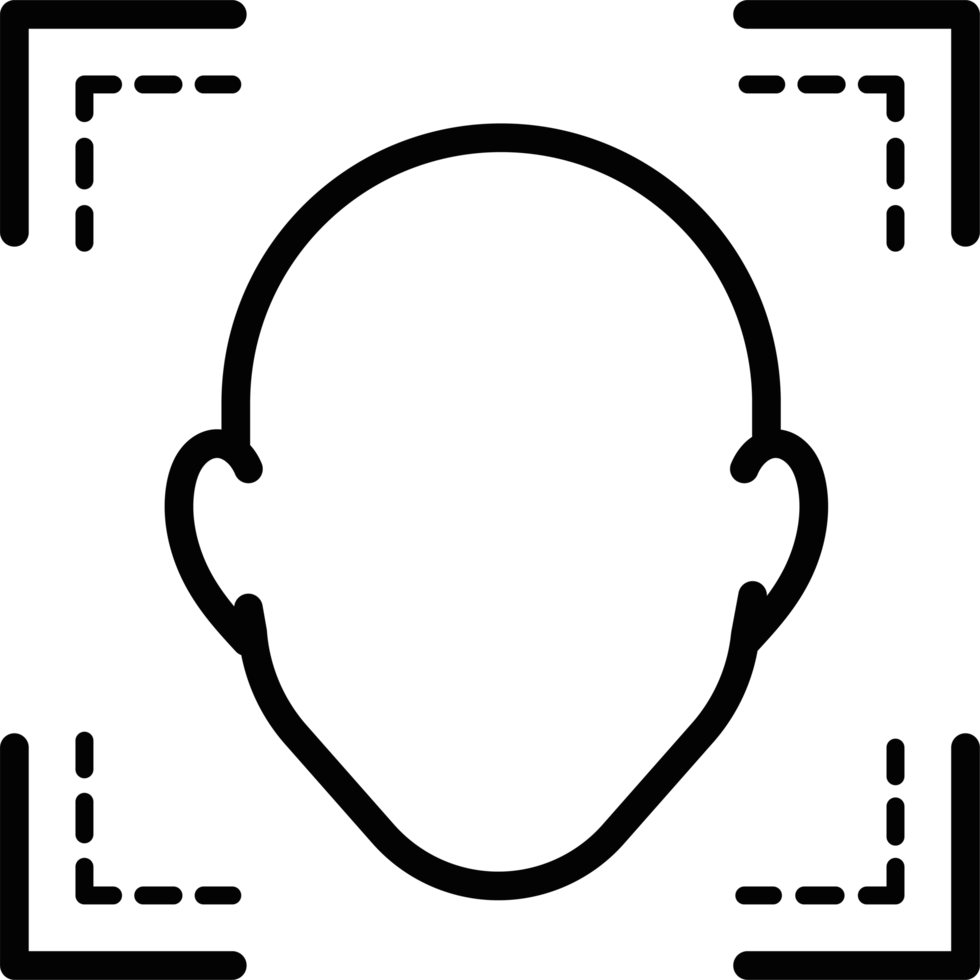 face scanner icon isolated png