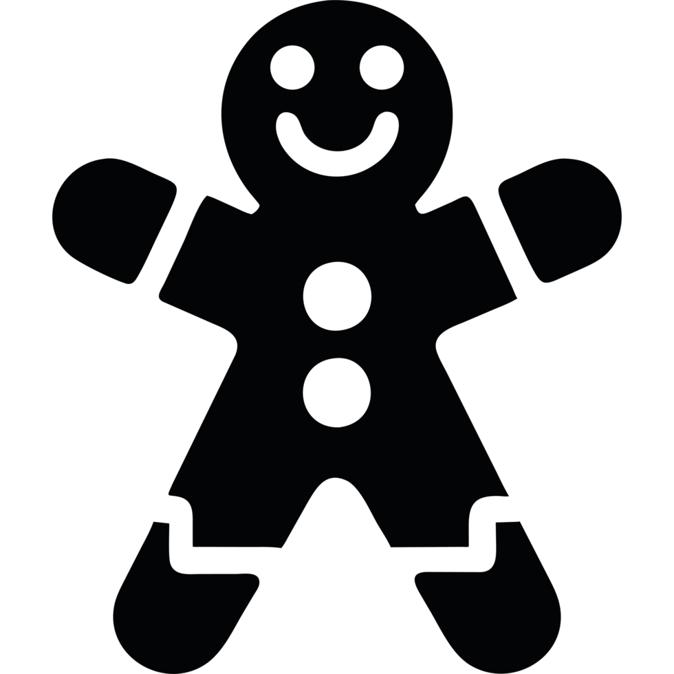 Gingerbread man icon isolated png