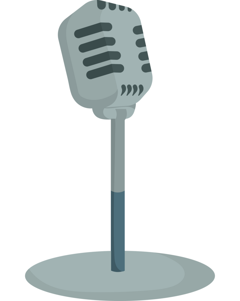 A microphone on a stand icon isolated png