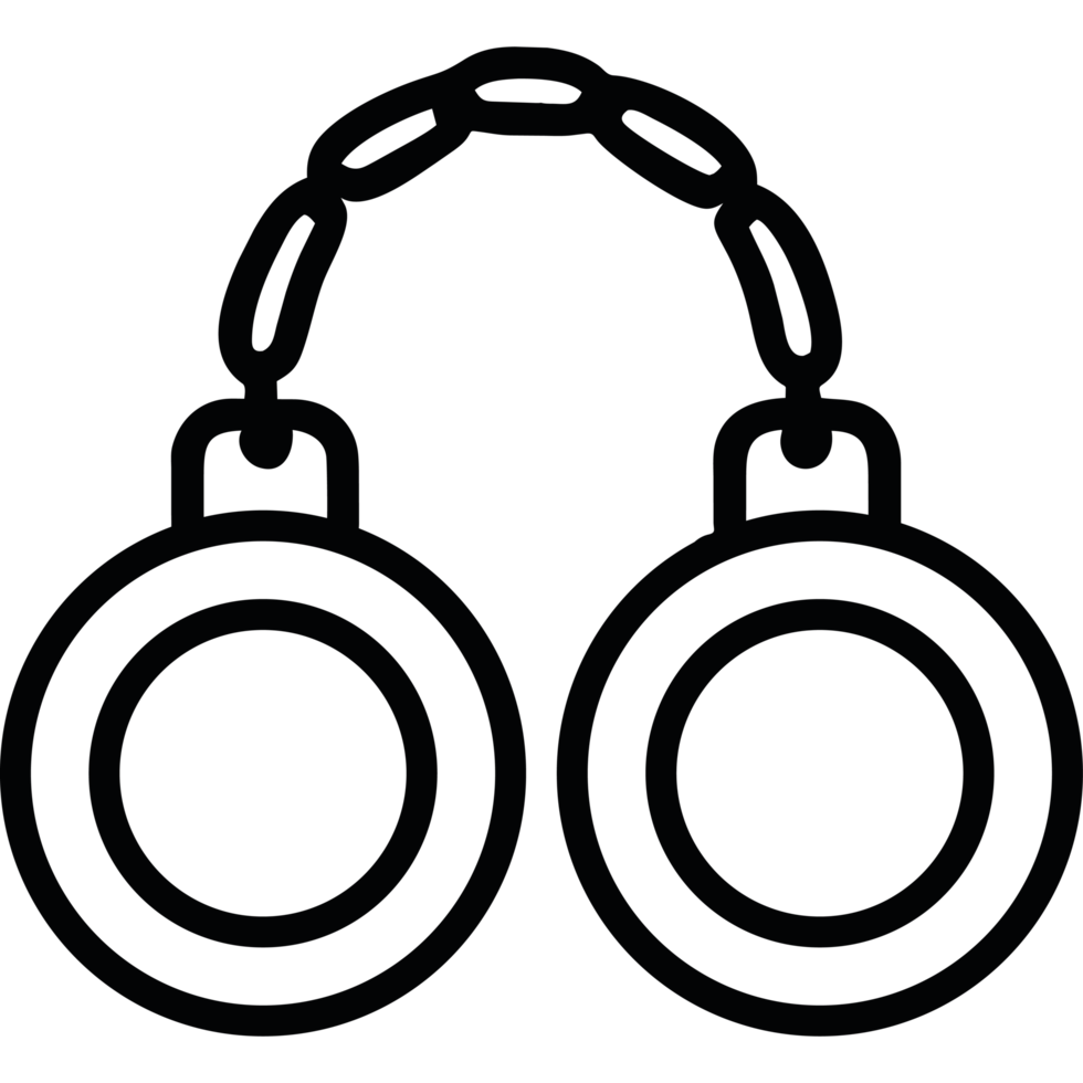 police handcuff icon isolated png