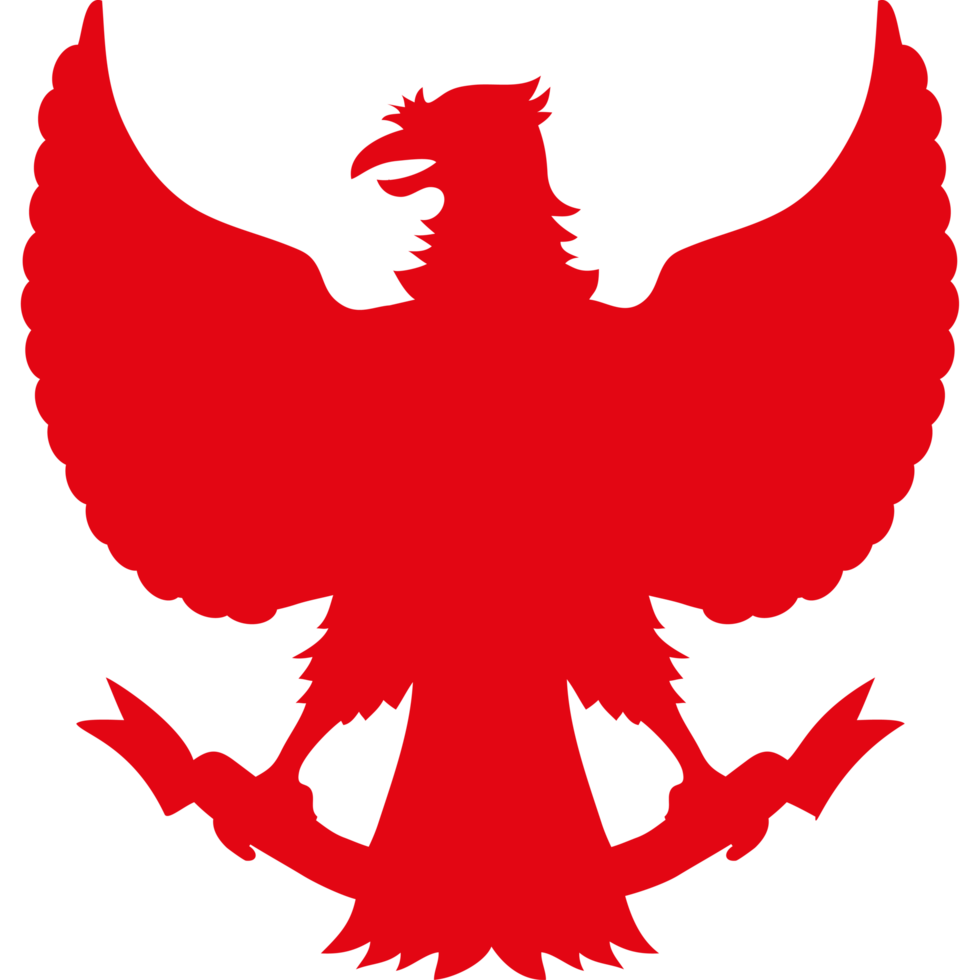 The red and black logo of an eagle png