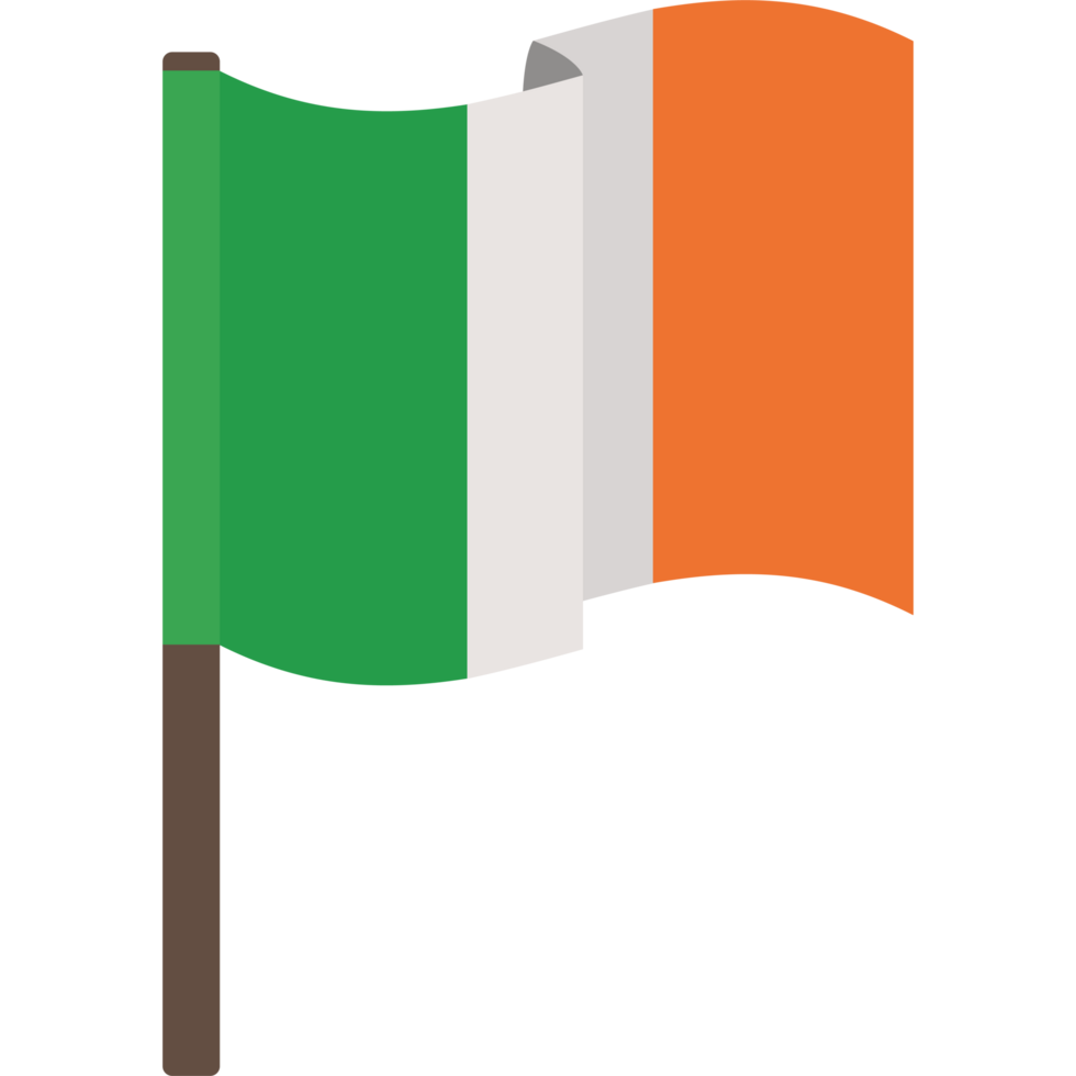 The flag of ireland icon isolated png