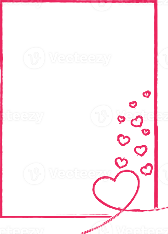Decorative Heart-Themed Graphic Frame png
