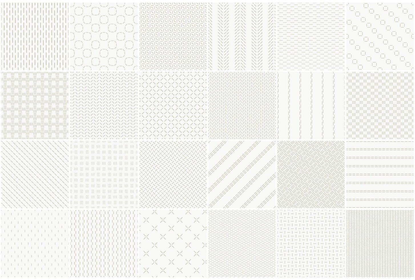 Collection of minimalistic seamless patterns. Beige textile endless prints. Repeatable unusual simple backgrounds vector