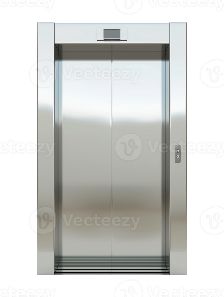 Elevator Door Stainless Isolated on Transparent Background png
