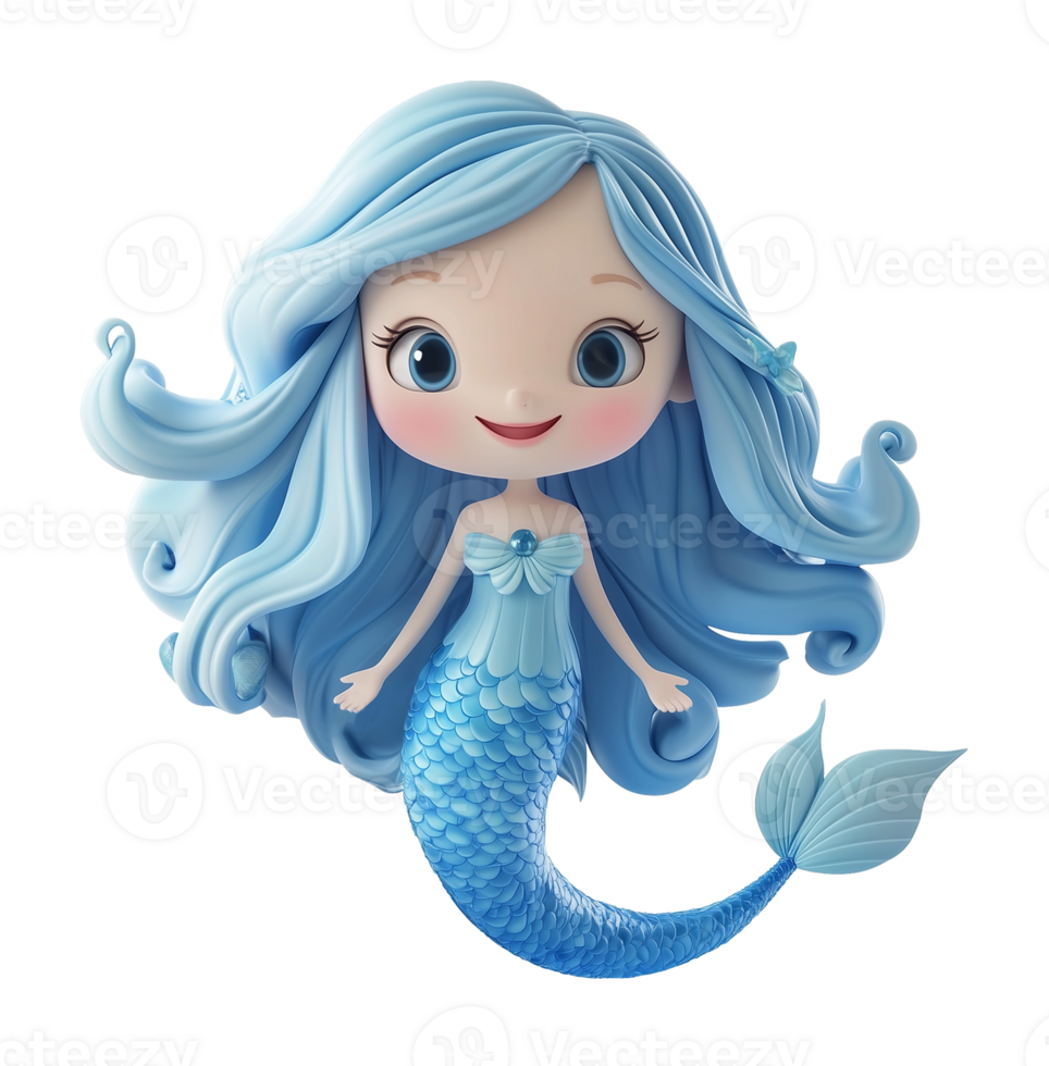 Cute 3D Cartoon Aquarius Zodiac Astrological Sign Isolated on Transparent Background png