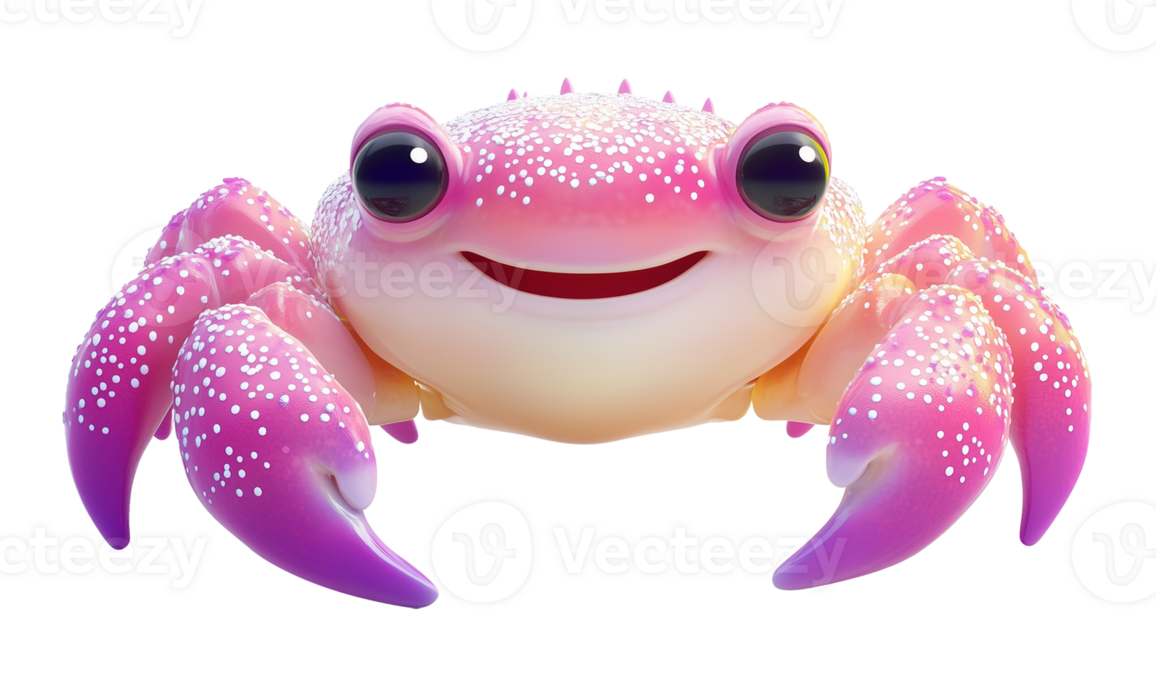 Cancer Crab Zodiac Astrological Sign Cute 3D Cartoon Isolated on Transparent Background png