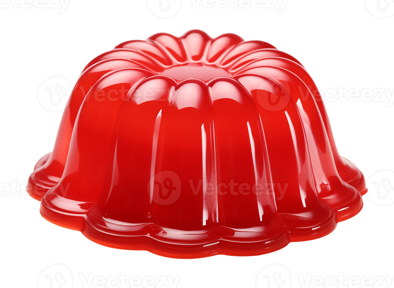 Red Jelly Desset Isolated on Transparent Background png
